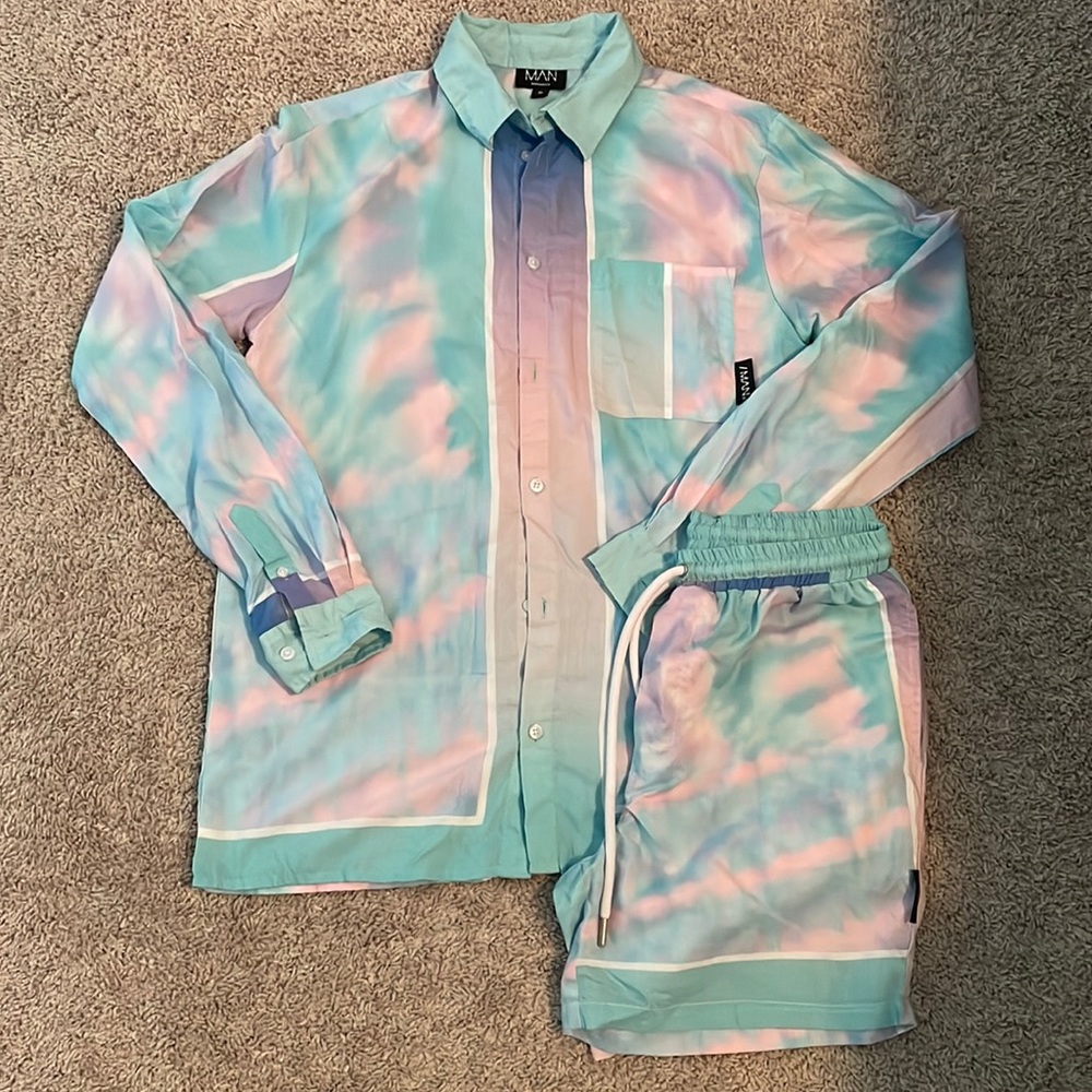 Mens 2 Piece Short Set